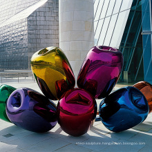 Modern decoration polished colored stainless steel balloon sculpture